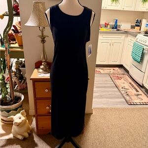 Just Be Classic Black Midi Dress